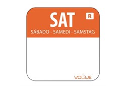Vogue Etiketten Samstag orange - 1000 Stck